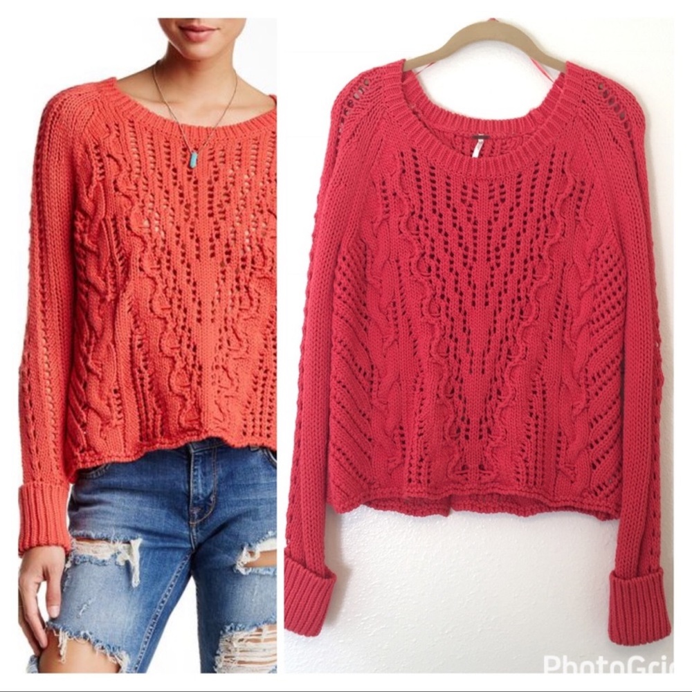 “CRIS-CROSS” BACK CABLE KNIT SWEATER